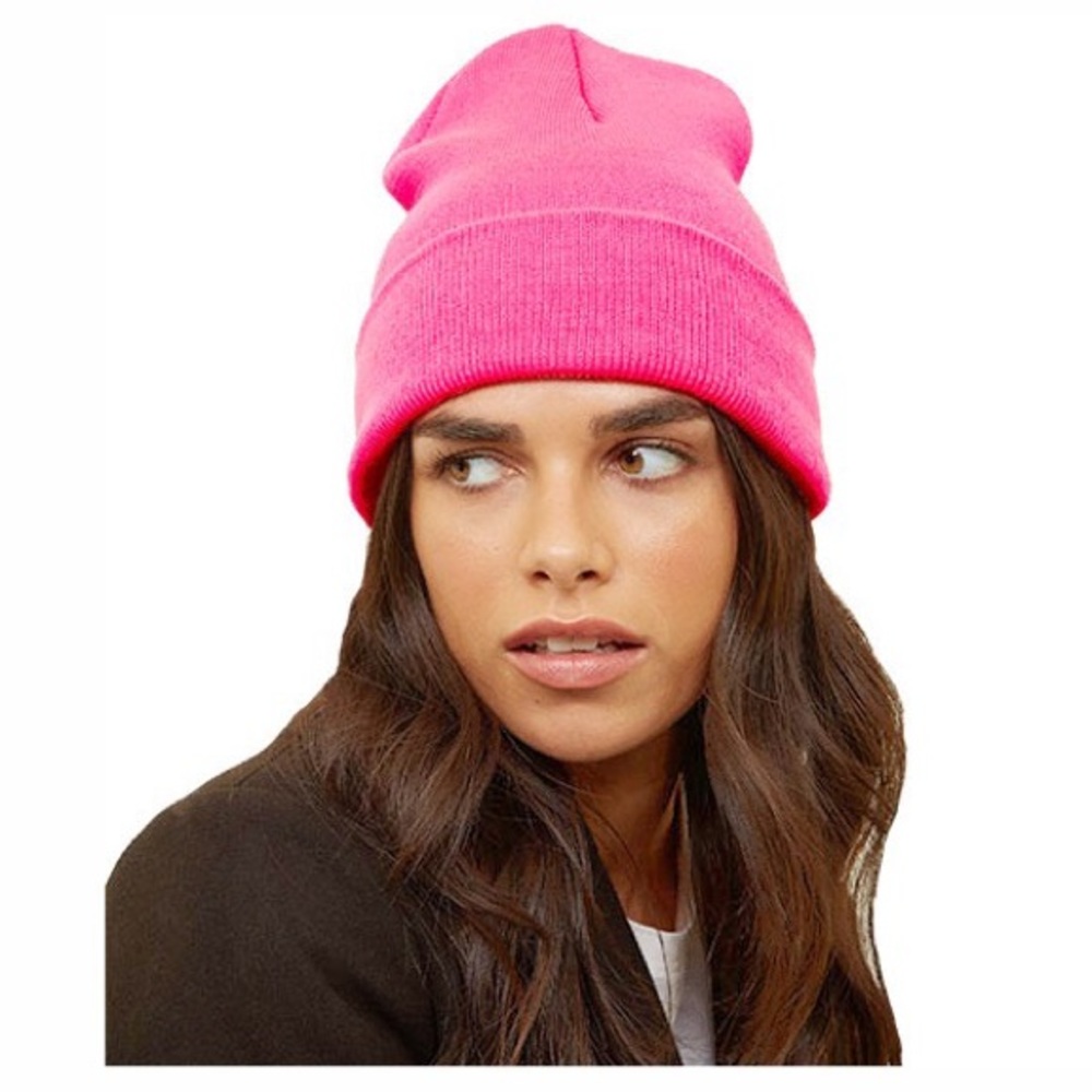 Bright Neon Sugar Pink Beanie - Justin Bieber Pink Hat - Picture 6 of 8